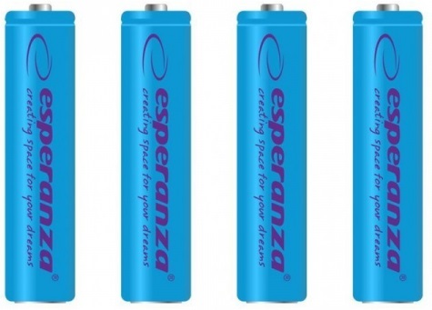 Аккумулятор тип AAA Esperanza Ni-MH AAA 1000 mAh 4шт Blue (EZA102B) - Фото 1