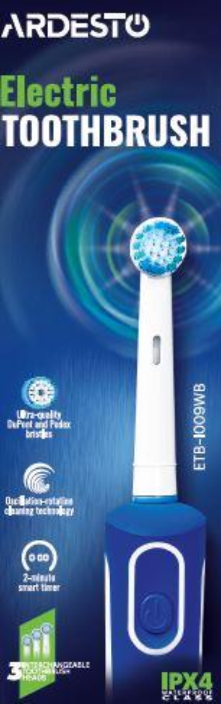 Зубная щетка электрическая Ardesto White/Blue (ETB-I009WB) - Фото 1