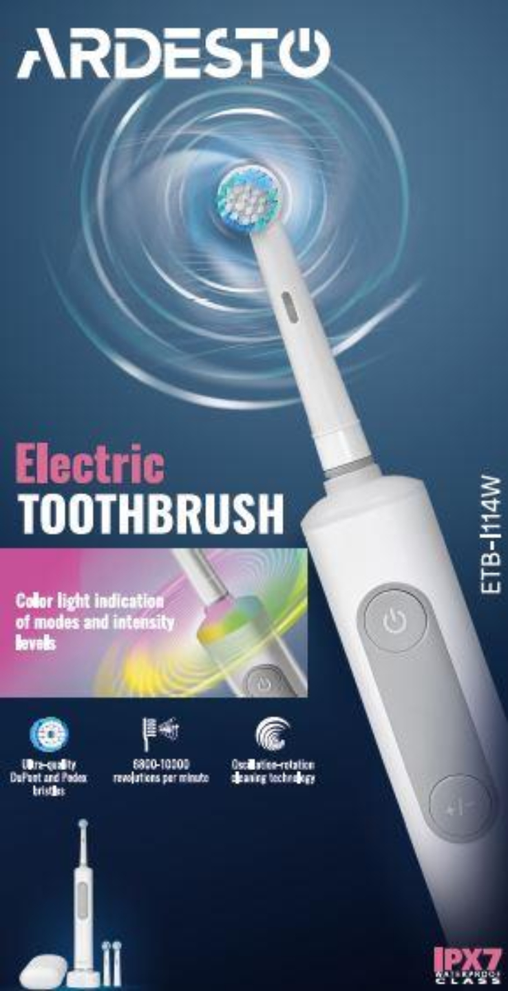 Зубная щетка электрическая Ardesto White (ETB-I114W) - Фото 1