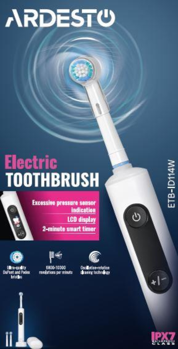 Зубная щетка электрическая Ardesto White (ETB-ID114W) - Фото 1