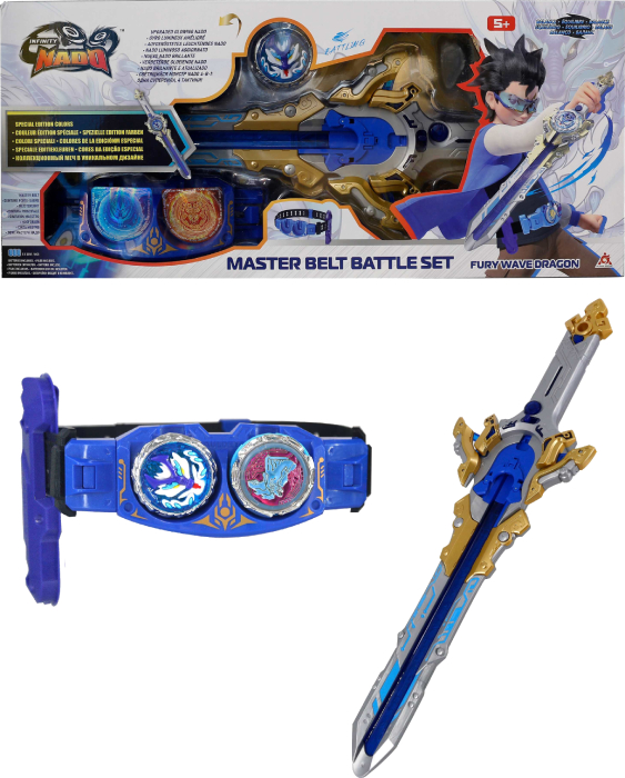 Волчок Auldey Набор Infinity Nado VI Master Belt Battle Set Лютий Дракон (Fury Wave Dragon) (EU654162) - Фото 1