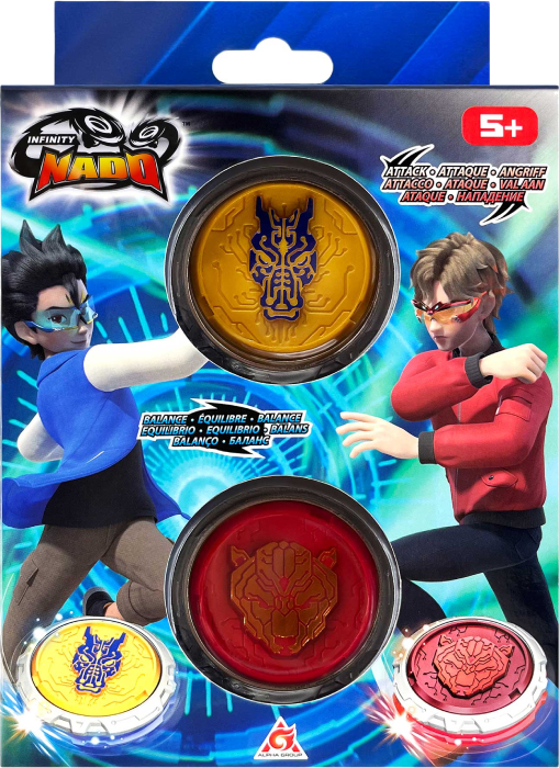 Дзига Auldey Набір Infinity Nado VI Starter Nado Pack Лютий Дракон і Палаючий Бойовий Ведмідь (Fury Wave Dragon, Blazing War Bear) (EU654196) - Фото 1