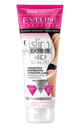 Крем для тела EVELINE Концентрат Slim Extreme для похудения ночной антицеллюлитный 250 мл (5901761967685) - Фото 1