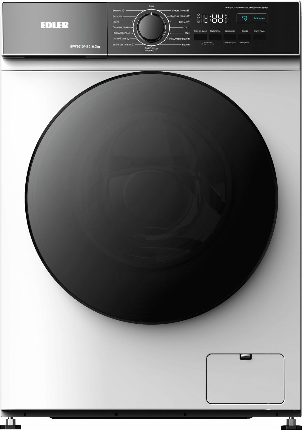 Купити Пральна машина Edler EWF6010PIBG - Фото 1 Пральна машина Edler EWF6010PIBG - Фото 1