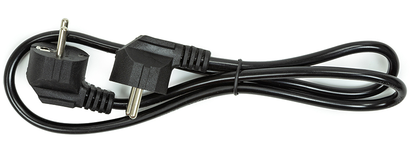 Кабель питания PowerPlant 1м 3x1.5мм2 10А (two male plugs) (EX610518) - Фото 1