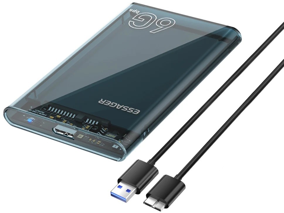 Зовнішній карман Essager Space SATA 3.0 Hard Drive 2.5 inch Enclosure (EYPS0-XZ20-P) - Фото 1