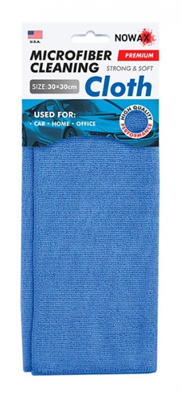 Автомобільна серветка NOWAX For Cleaning 30х30 см синя (NX67330) - Фото 1