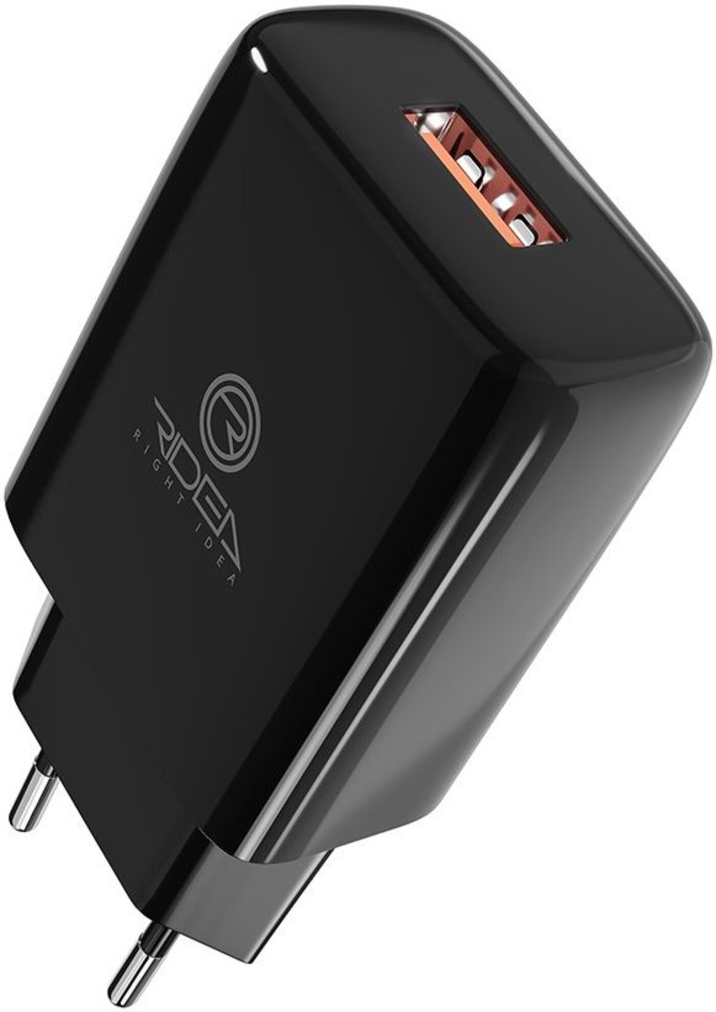 Сетевое зарядное устройство Ridea Element 2.1 A Black (RW-11011) - Фото 1