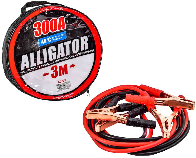 Стартовый провод ALLIGATOR 300А 3м (BC633) - Фото 1