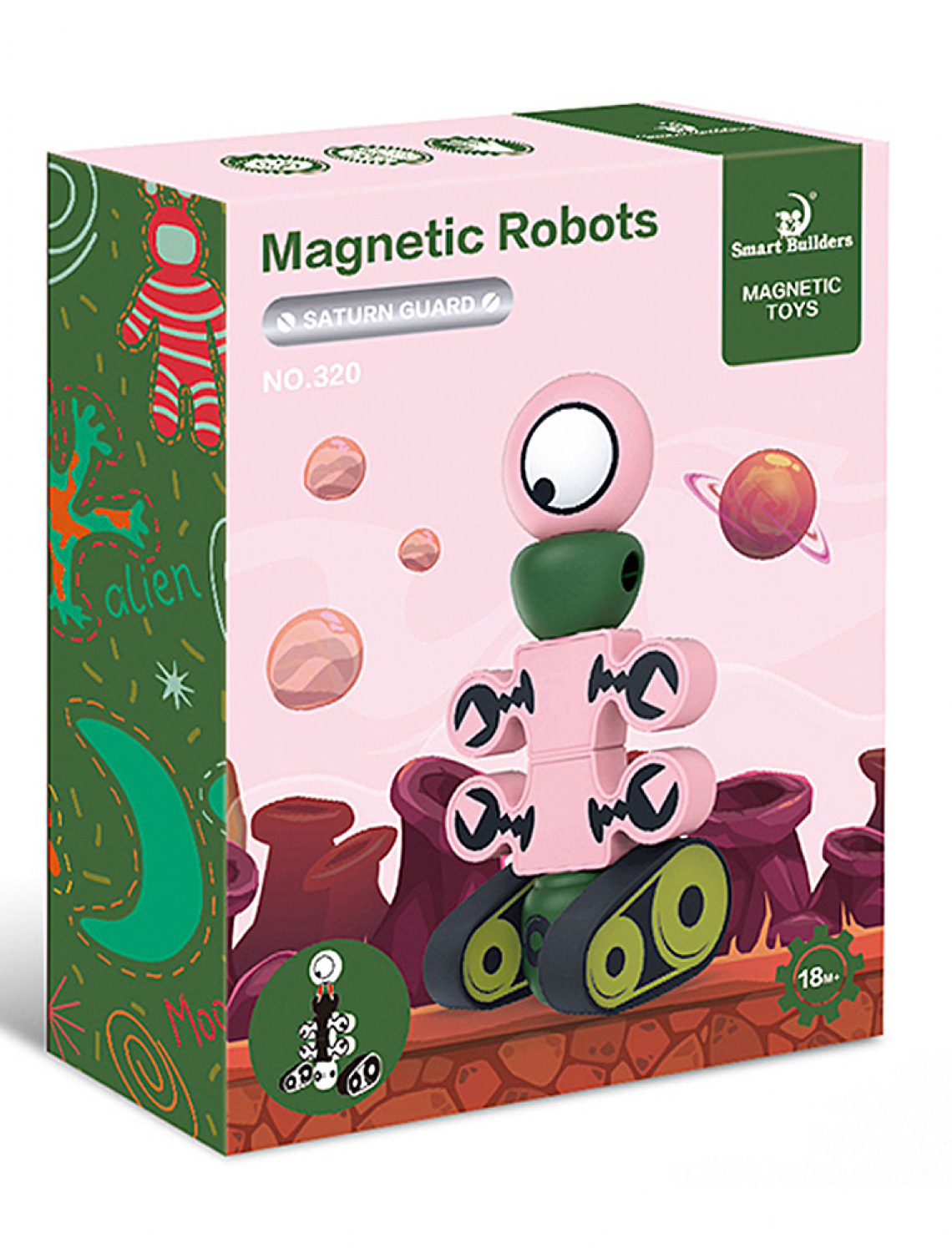 Магнитный конструктор MAGNETIC TOYS робот 7 эл. (320) - Фото 1