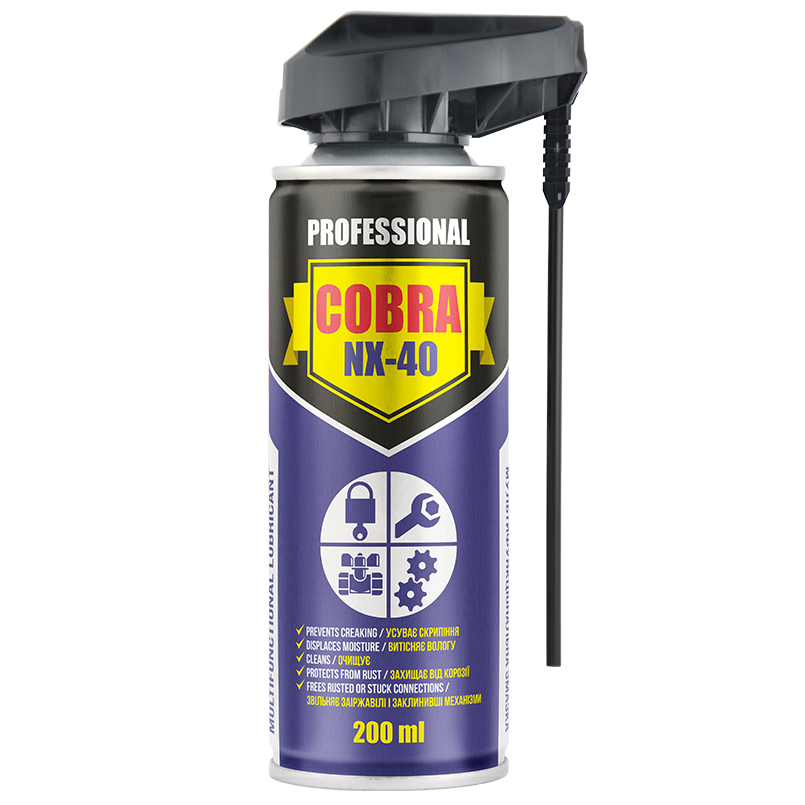 Мастило для авто Cobra MULTIFUNCTIONAL LUBRICANT PROFESSIONAL NX-40 200 мл (NX20600) - Фото 1