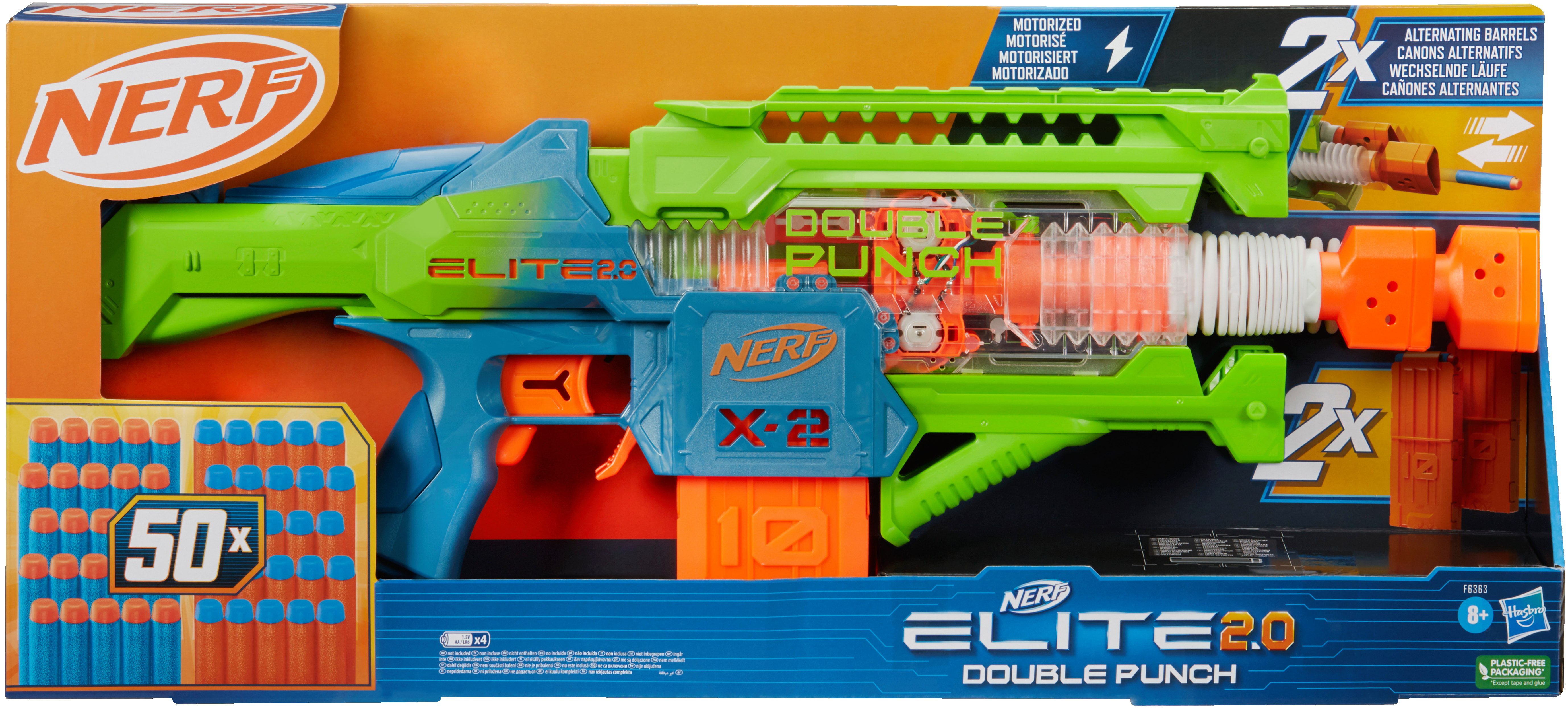 Бластер многозарядный Hasbro NERF "Двойной удар", серия "Нерф Элит 2.0" (F6363) - Фото 1