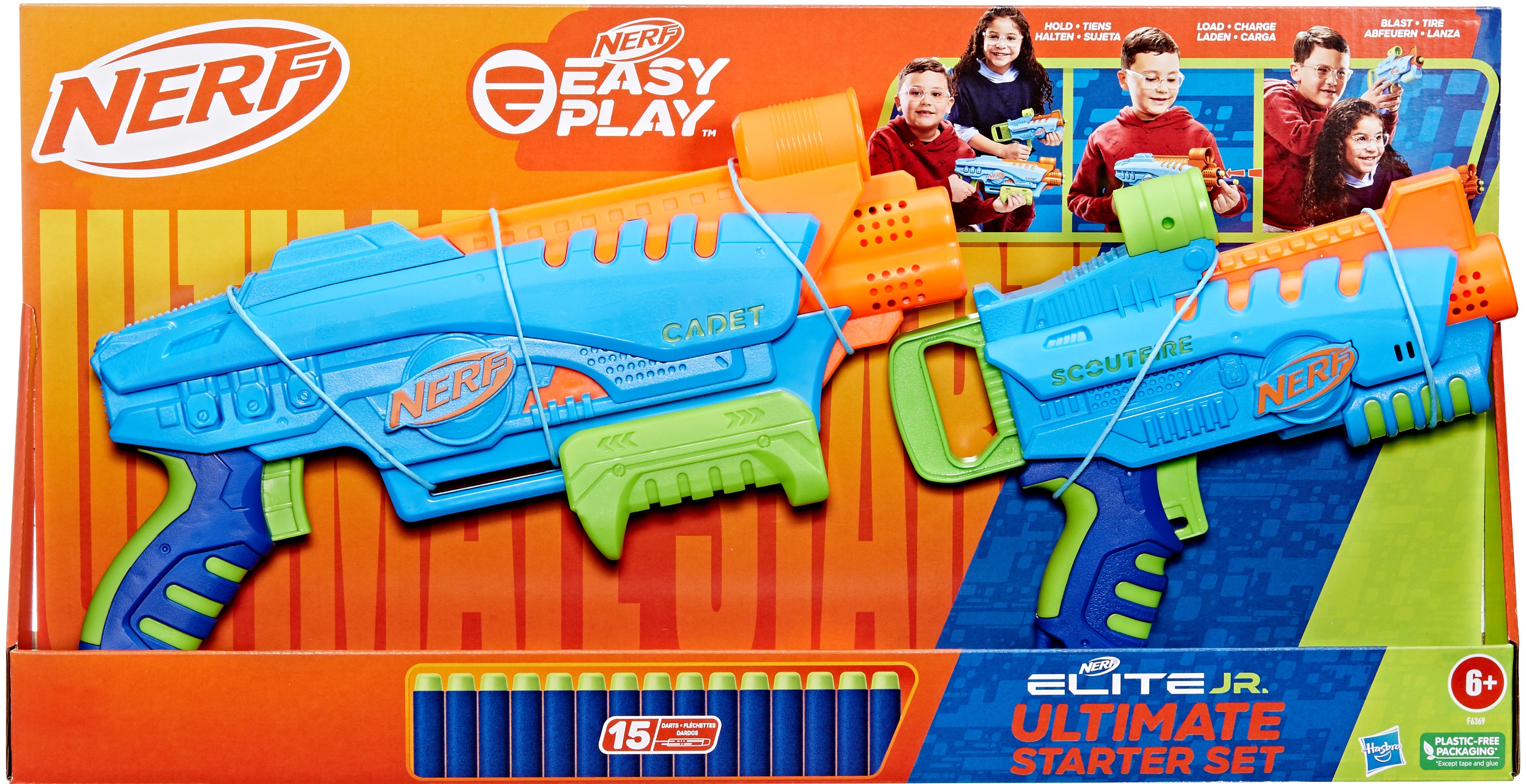 Бластер многозарядный Hasbro NERF JUNIOR ULTIMATE STARTER SET (F6369) - Фото 1