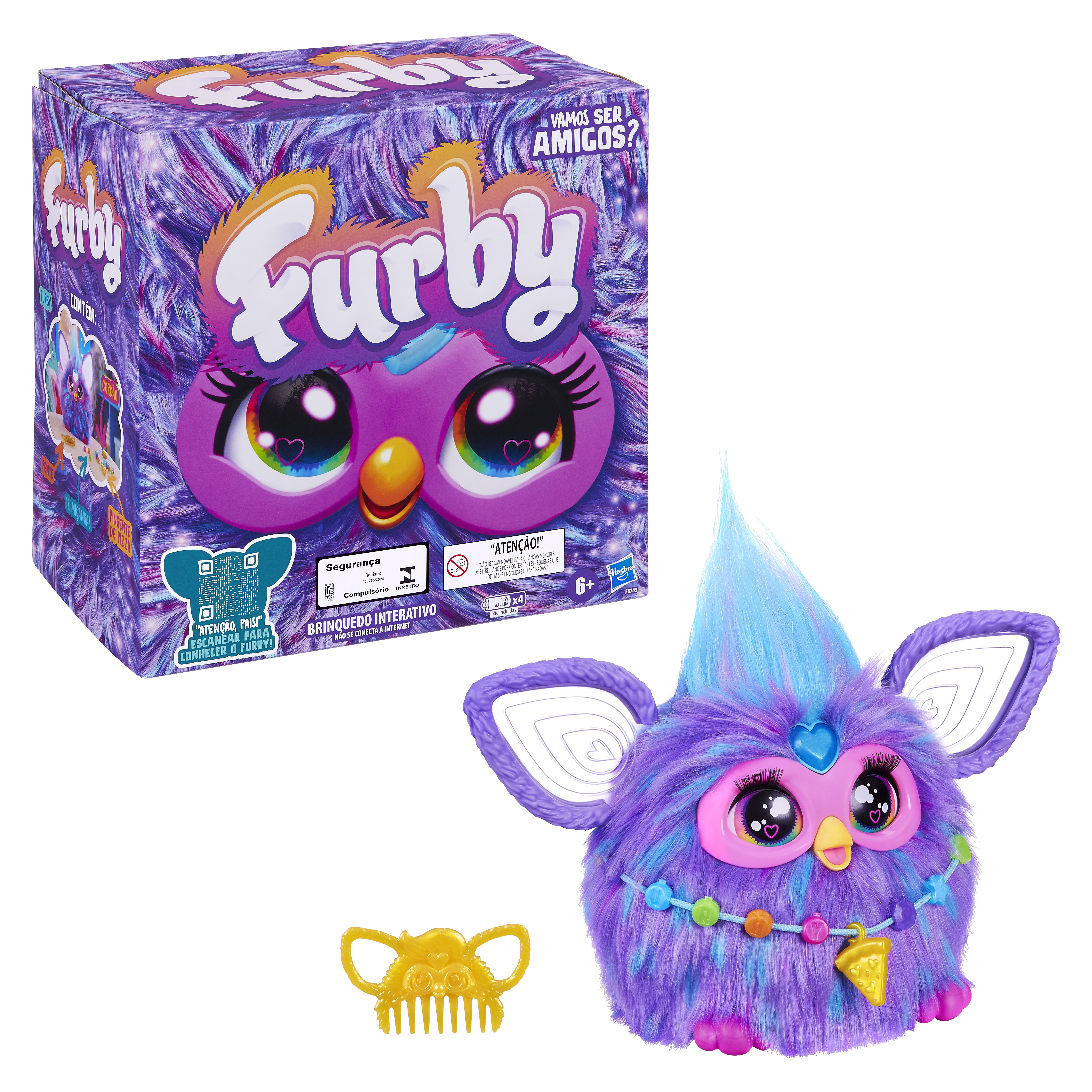 Интерактивная игрушка мягкая Hasbro Furby Пурпурний (F6743) - Фото 1