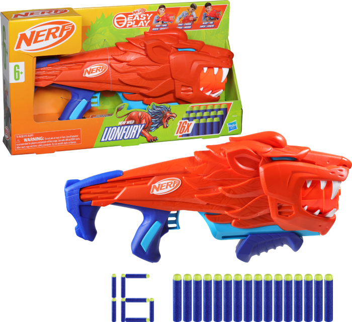 Бластер многозарядный Hasbro Лайонфюри серии Nerf Wild (F8646) - Фото 1