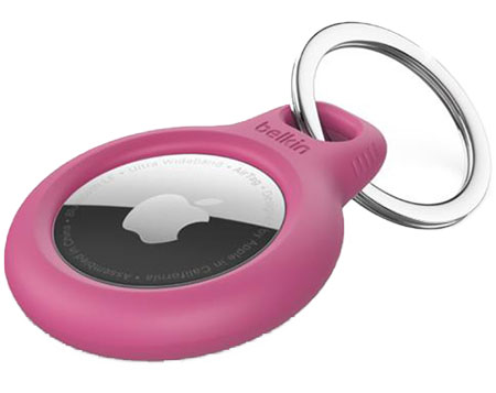 Чехол для беспроводного маяка Belkin Secure Holder with Key Ring AirTag Pink (F8W973BTPNK) - Фото 1