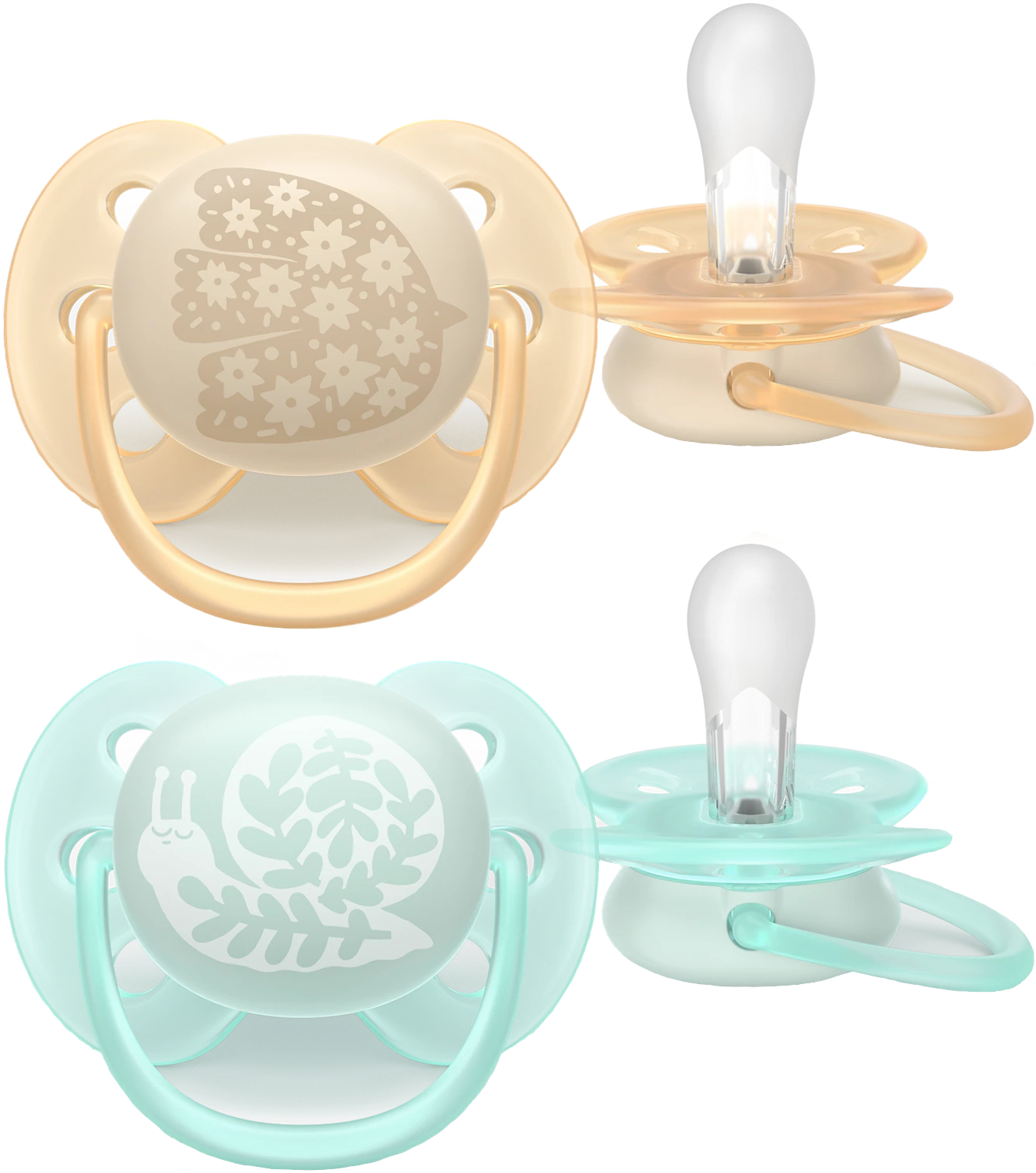 Ортодонтическая пустышка Philips Avent Ultra Soft, 0-6 мес. (SCF091/41) - Фото 1