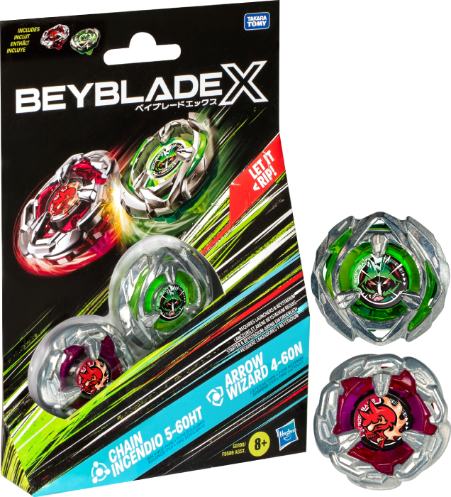 Набір дзиг Hasbro CHAIN INCENDIO та ARROW WIZARD серії "Beyblade X" (F9586_G0196) - Фото 1