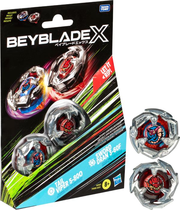 Набір дзиг Hasbro TAIL VIPER та SWORD DRAN серії "Beyblade X" (F9586_G0197) - Фото 1