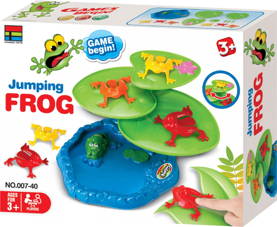 Настольная игра развлекательная (3-4 года) Kingso Toys Прыгающая лягушка (007-40) - Фото 1