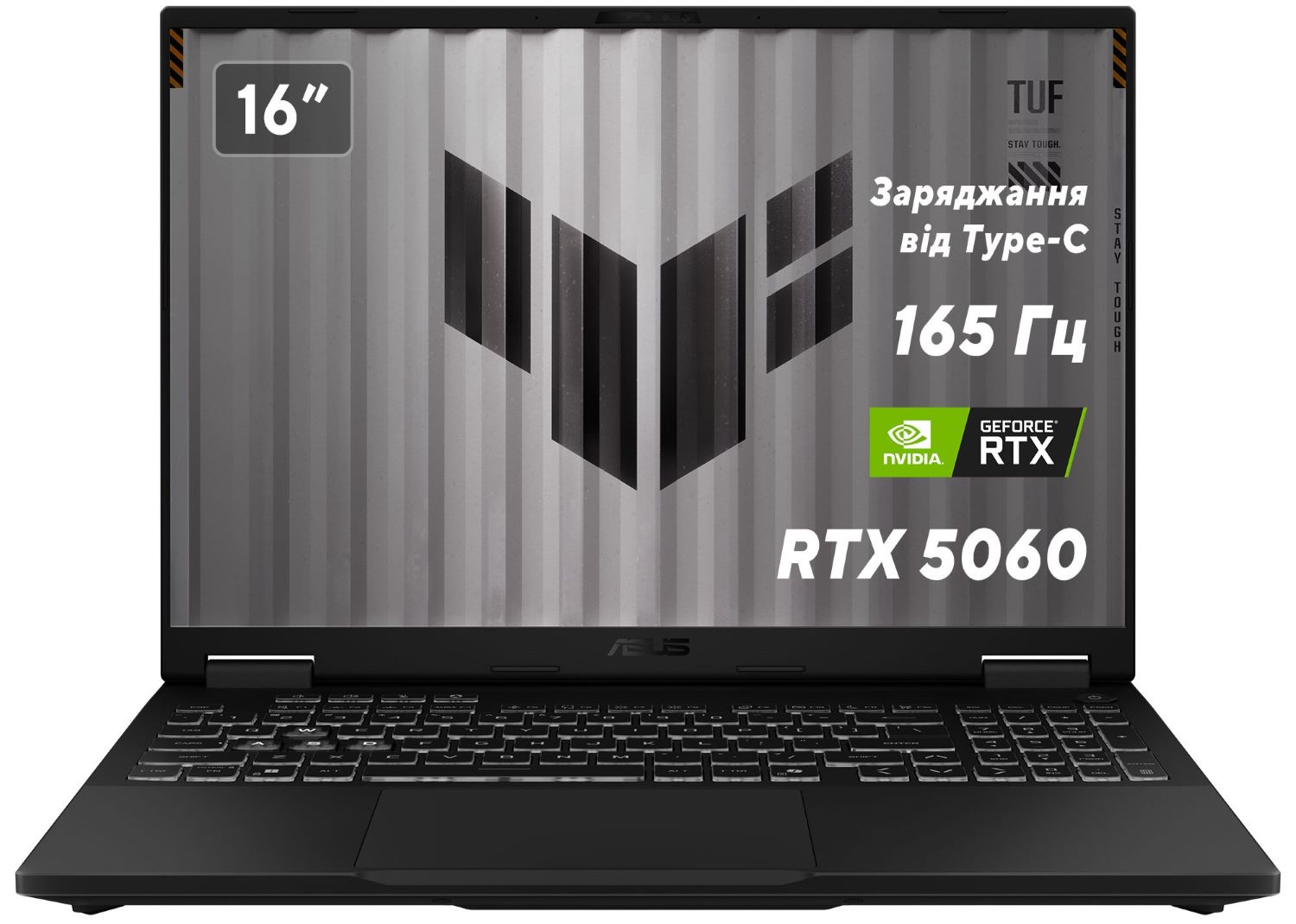 Ноутбук ігровий Asus TUF Gaming A16 FA608UM-RV004 Jaeger Gray - Фото 1