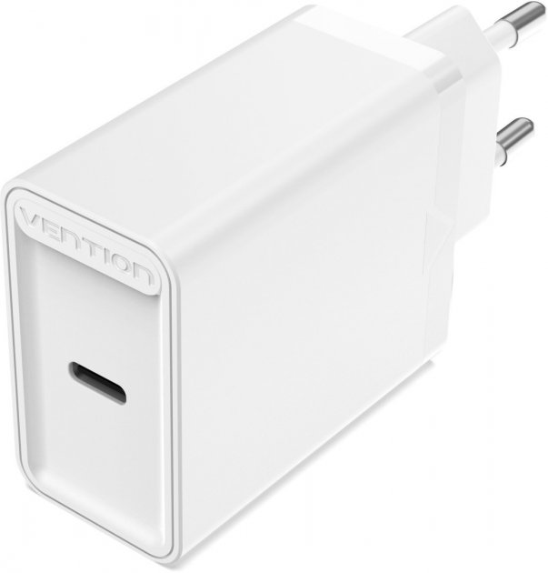 Сетевое зарядное устройство Vention USB Type C + QC4.0 20W White (FADW0-EU) - Фото 1