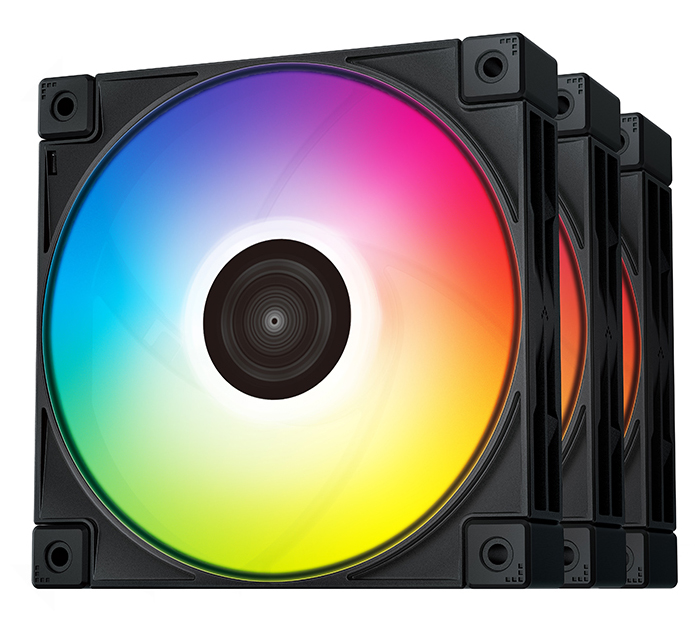 Корпусный вентилятор Deepcool FC120-3 IN 1 Black (R-FC120-BAMN3-G-1) - Фото 1