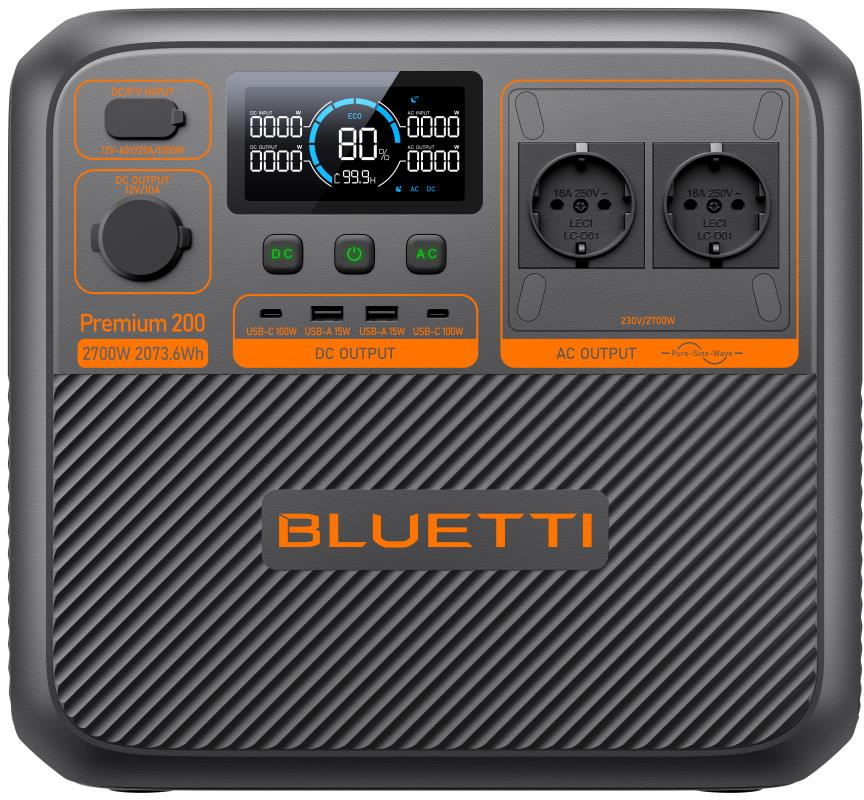 Зарядная станция универсальная Bluetti PREMIUM 200 V2 (2700W, 2073 Вт/год) - Фото 1