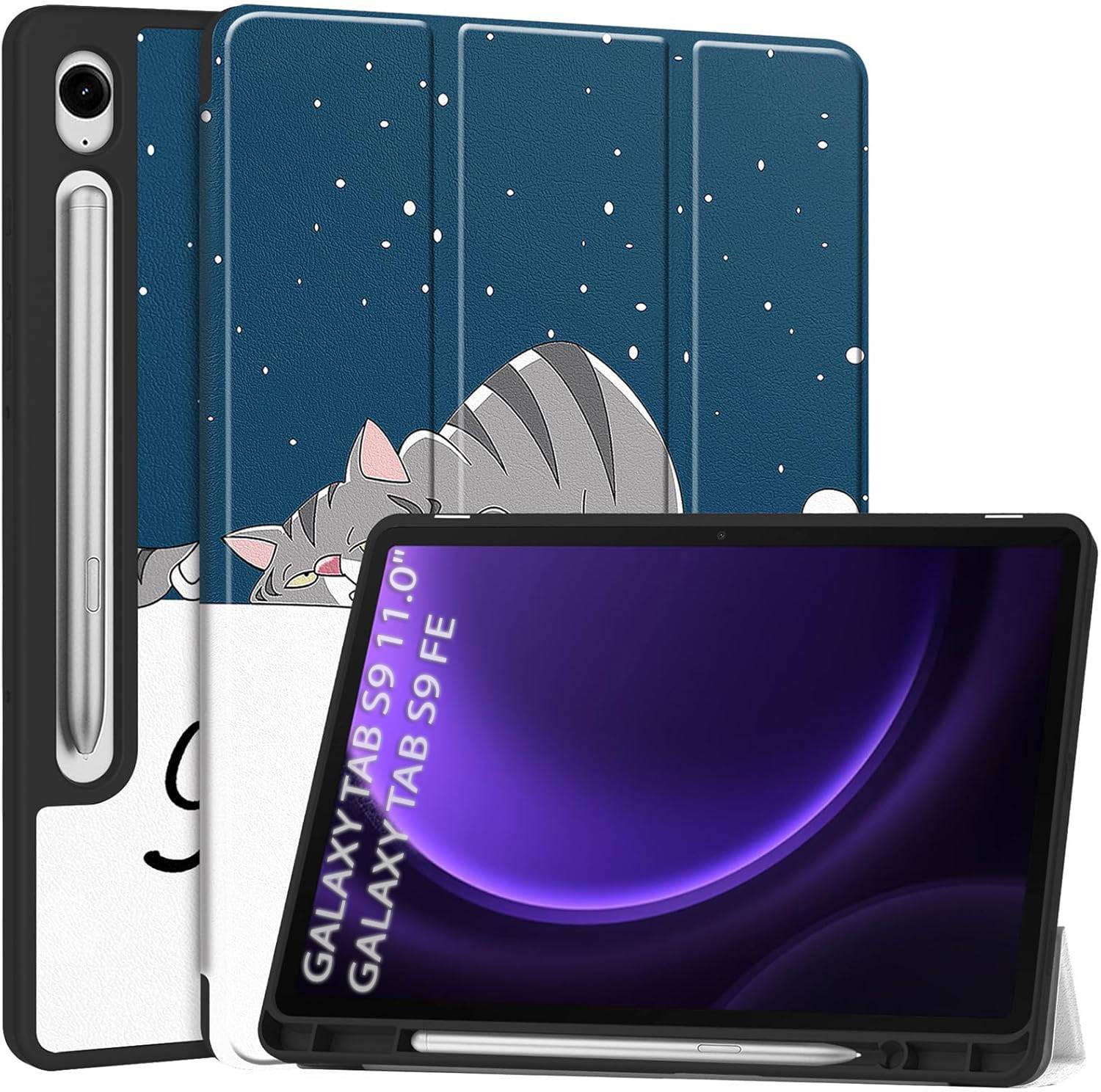 Чехол для планшета BeCover Flexible TPU Mate for Samsung Galaxy Tab S9 (SM-X710/SM-X716)/S9 FE (SM-X510/SM-X516B) 11.0" Good Night (712535) - Фото 1
