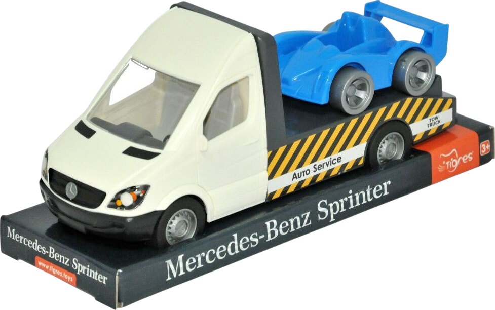 Коллекционная спецтехника Tigres Mercedes-Benz Sprinter эвакуатор Белый  (39708) - Фото 1