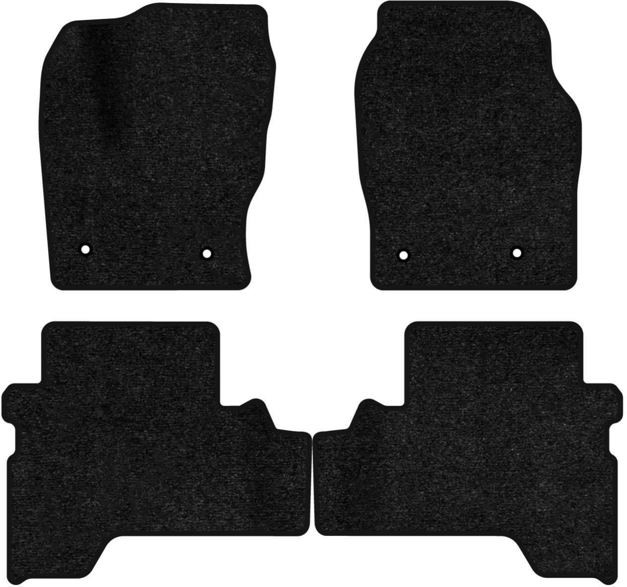 Коврики ворсовые в салон авто EVAtech Standard для Ford C-Max Hybrid (C344) (4 clips) 2010-2019 2 поколение Minivan USA черный кант FD14034PDC4FC4VEB - Фото 1