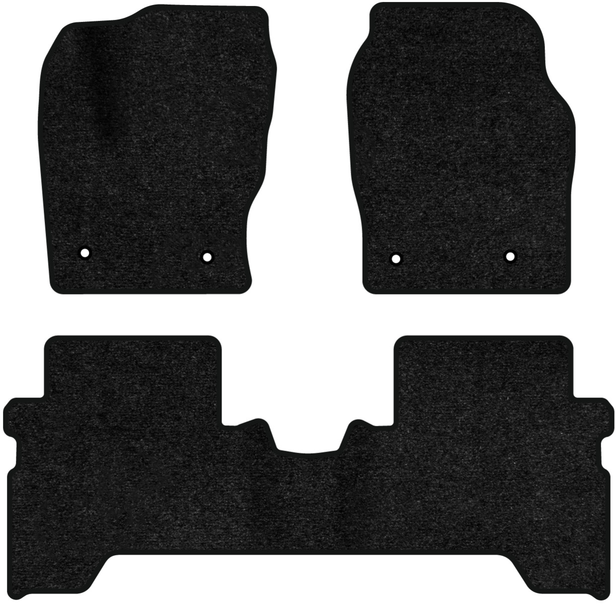Коврики ворсовые в салон авто EVAtech Standard для Ford C-Max Hybrid (C344) (4 clips) 2010-2019 2 поколение Minivan USA черный кант FD14034ZD3FC4VEB - Фото 1