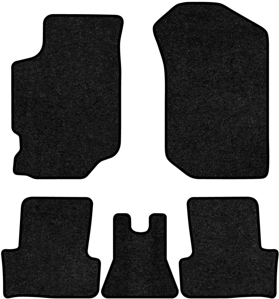Коврики ворсовые в салон авто EVAtech Standard для Ford Escort (IV) 5-doors 1986-1990 4 поколение Htb EU черный кант FD23113CB5VEB - Фото 1