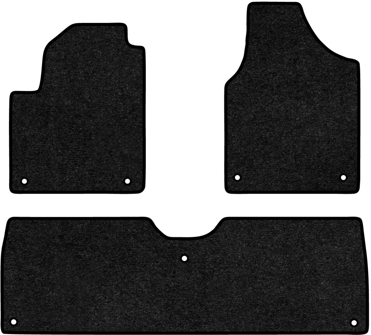 Коврики ворсовые в салон авто EVAtech Standard для Ford Galaxy (WGR) (7 clips) 1995-2006 1 поколение Minivan EU черный кант FD24247ZG3FC7VEB - Фото 1