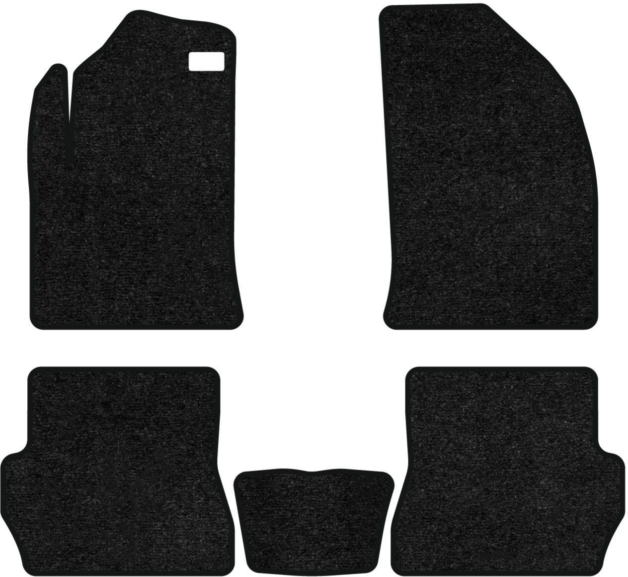 Коврики ворсовые в салон авто EVAtech Standard для Ford Fusion 2002-2012 1 поколение Sedan USA черный кант FD31127CV5VEB - Фото 1