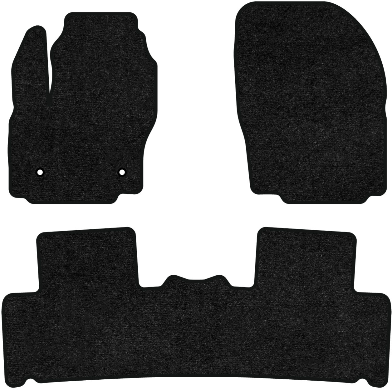 Коврики ворсовые в салон авто EVAtech Standard для Ford S-Max AT 2006-2014 1 поколение Minivan EU черный кант FD31756Z3FC2VEB - Фото 1