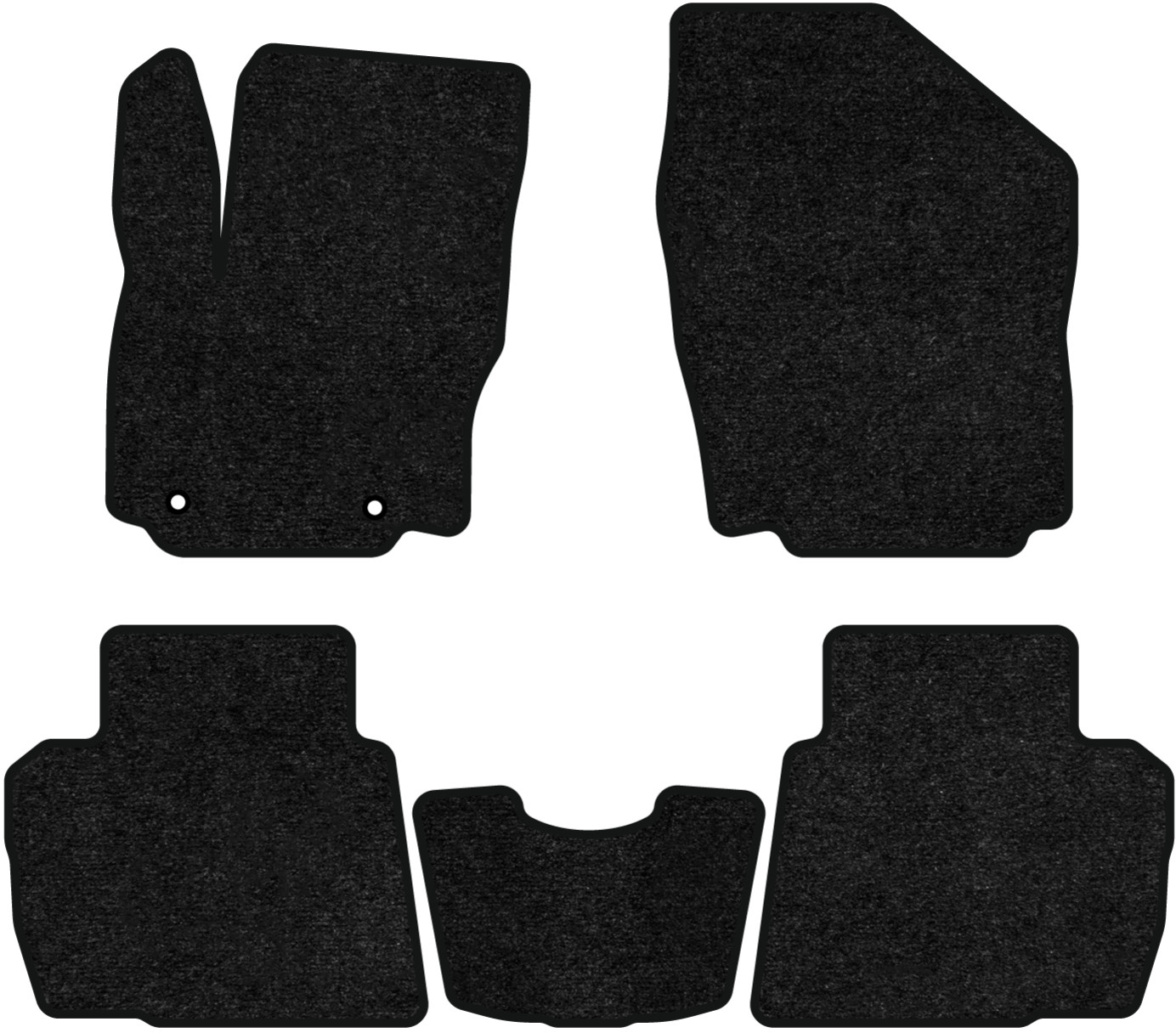 Коврики ворсовые в салон авто EVAtech Standard для Ford Mondeo (BA7) 2007-2014 4 поколение Sedan EU черный кант FD33479CV5TL2VEB - Фото 1