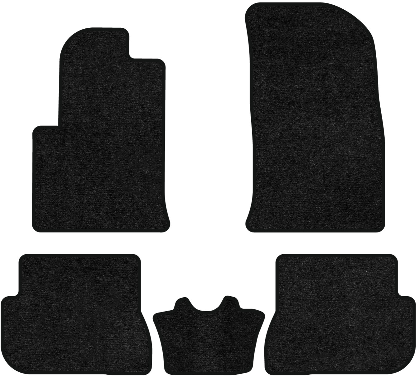 Коврики ворсовые в салон авто EVAtech Standard для Ford Fiesta (Mark 6) 3-doors 2002-2009 5 поколение Htb EU черный кант FD33561CB5VEB - Фото 1