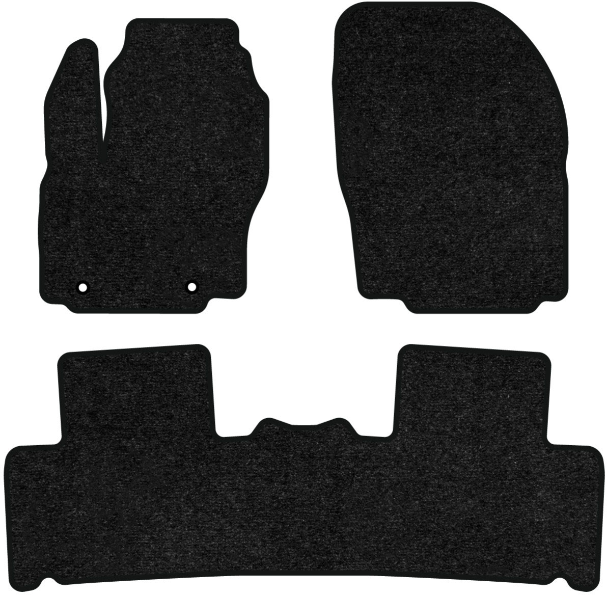 Коврики ворсовые в салон авто EVAtech Standard для Ford S-Max AT 2006-2014 1 поколение Minivan EU черный кант FD34042Z3TL2VEB - Фото 1