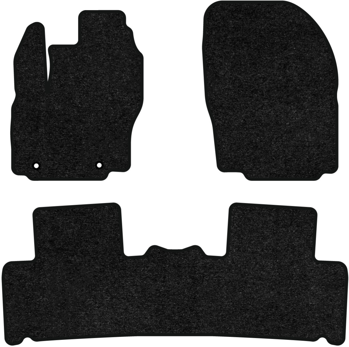 Коврики ворсовые в салон авто EVAtech Standard для Ford S-Max MT 2006-2014 1 поколение Minivan EU черный кант FD34043Z3TL2VEB - Фото 1