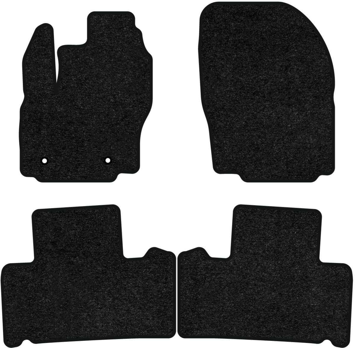 Коврики ворсовые в салон авто EVAtech Standard для Ford Galaxy (WA6) MT 2006-2015 2 поколение Minivan EU черный кант FD34132PVC4TL2VEB - Фото 1