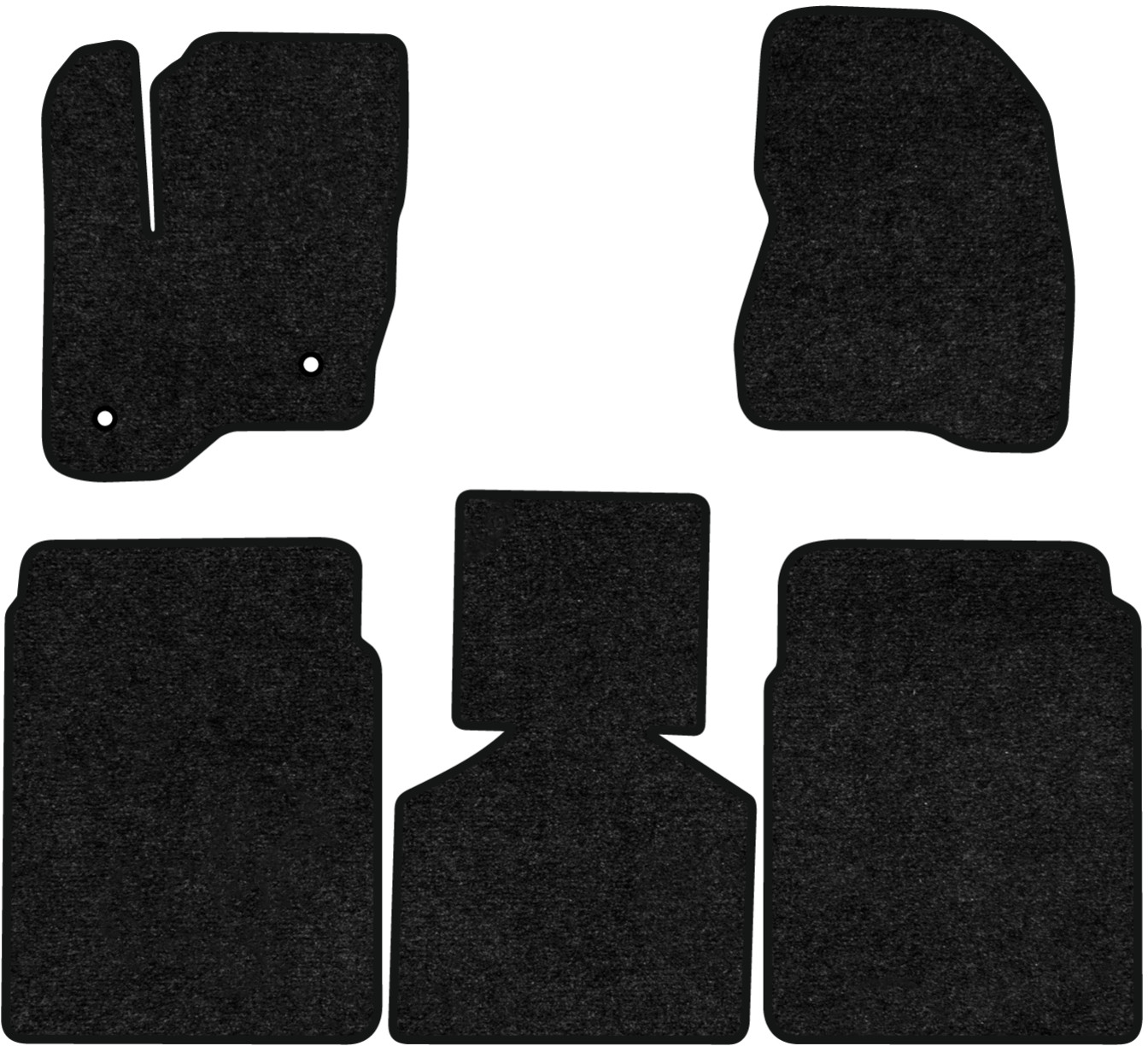Коврики ворсовые в салон авто EVAtech Standard для Ford Flex 6 seats 2009-2019 1 поколение SUV USA черный кант FD42701C5FC2VEB - Фото 1