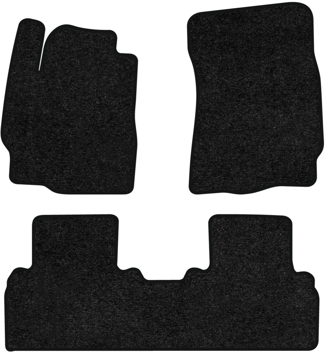 Коврики ворсовые в салон авто EVAtech Standard для Ford Escape 2008-2012 2 поколение SUV USA черный кант FD43024Z3VEB - Фото 1