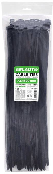 Набір хомутів BelAuto 7.6x500 (B76500) - Фото 1