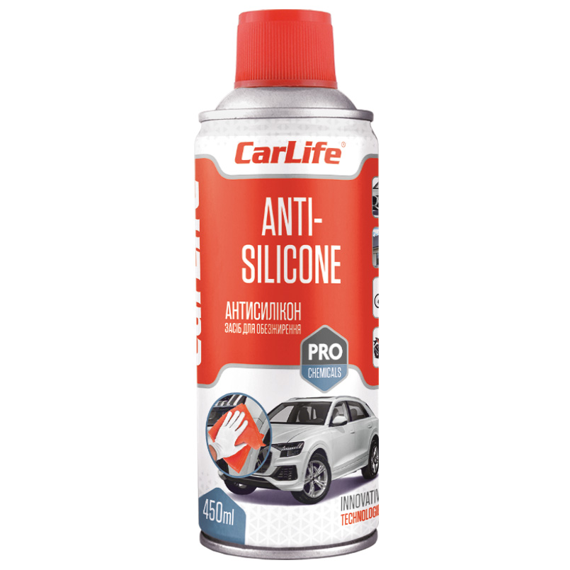 Очисник для авто CarLife ANTI-SILICONE 450 мл (CF458) - Фото 1