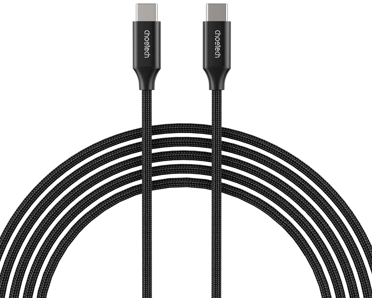 Кабель синхронизации данных Choetech USB 3.1 Gen2 Type-C M-M 2.0 м (XCC-1007-V2-BK) - Фото 1