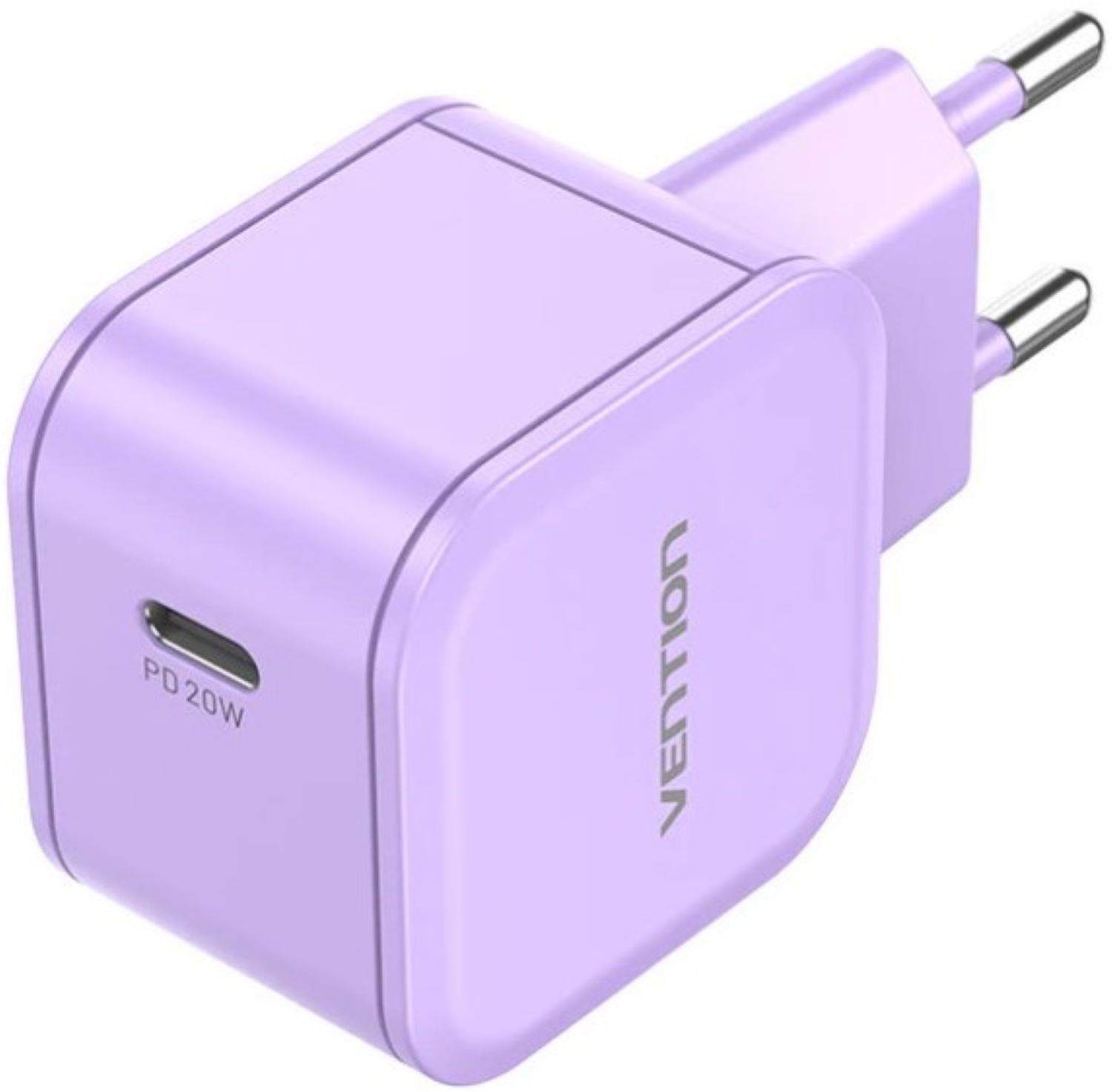 Сетевое зарядное устройство Vention 1xUSB-C 20W PD3.0/QC3.0 Purple (FEJV0-EU) - Фото 1