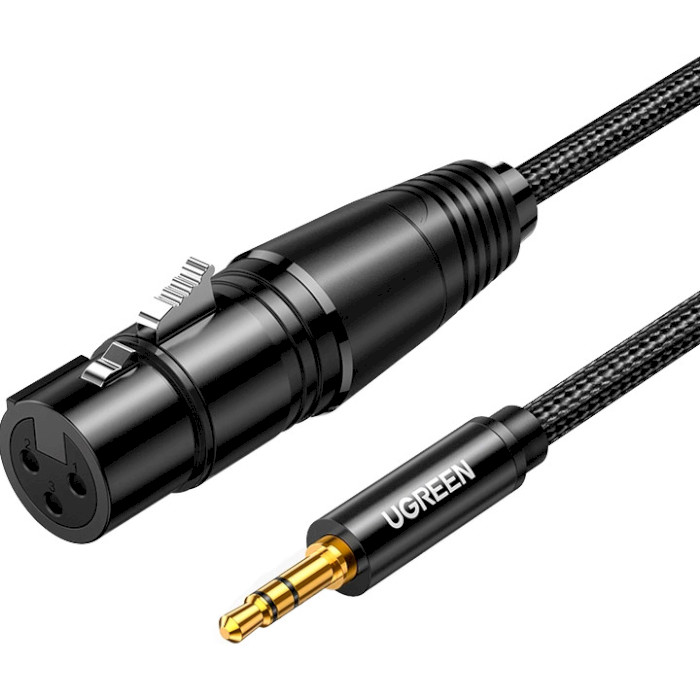 Кабель 3.5 мм -3.5 мм UGREEN AV182 3.5mm Male to XLR Female 2m Black (20244) - Фото 1