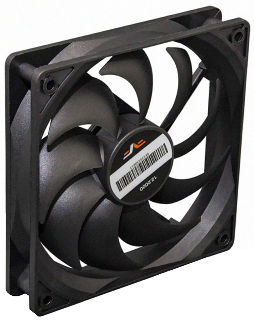 Корпусный вентилятор Frime 120x120x25мм, Black, 3pin+Molex (FF12025BB13) - Фото 1