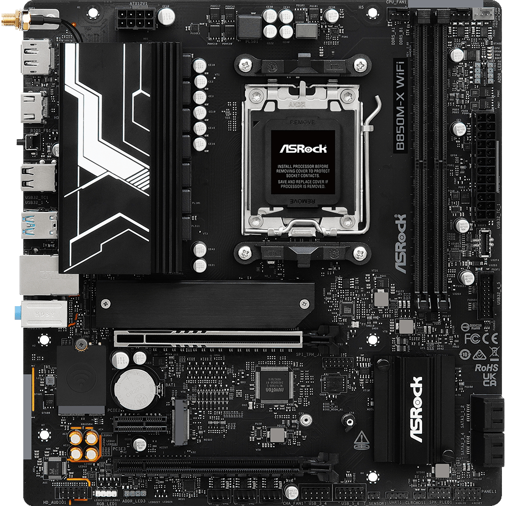 Материнская плата ASRock sAM5 AMD B850 (B850M-X WIFI R2.0) - Фото 1